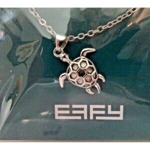 Celebrity Cruise EFFY Fine Jewelry: Sea Turtle Silver Tone Necklace with Chain